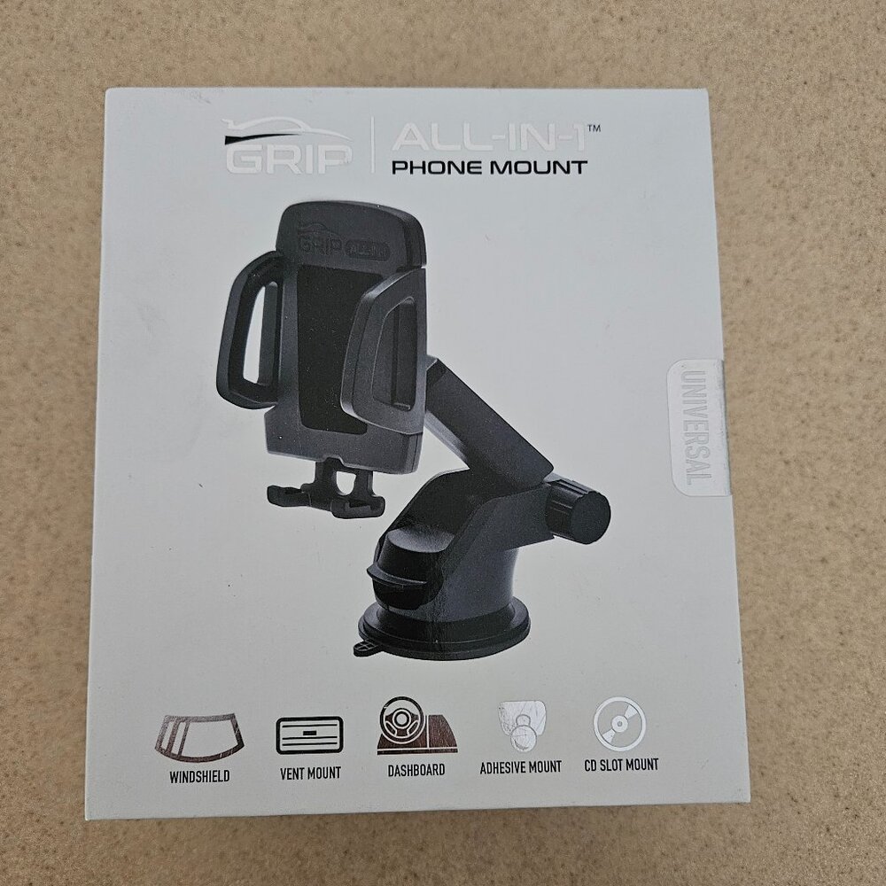 BRAND NEW GRIP ALL IN 1 CELL PHONE CAR AUTO MOUNT HOLDER GALAXY IPHONE